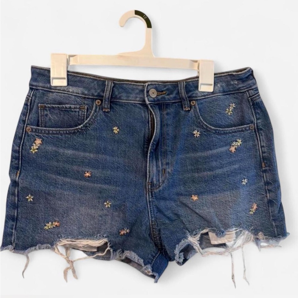 AE floral denim shorts